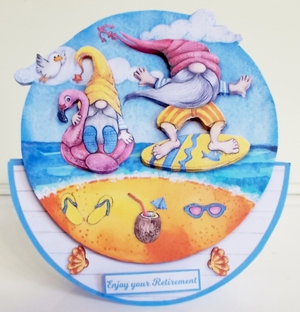 BEACH GNOMES BUMPER KIT - rocker cards by Pam Stubley
