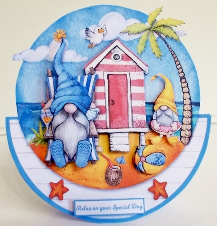 BEACH GNOMES BUMPER KIT - rocker cards by Pam Stubley