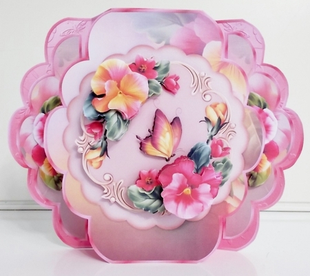 Precocious Pansies - Quick & Easy Pop-out Card Mini-Kit by Pam Stubley