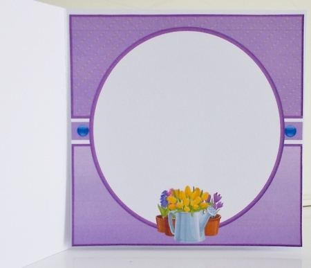 7x7 Gardening Bucket of Flowers Blank Insert  by Pam Stubley