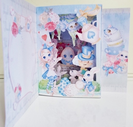 Easter Tea with Alice Storybook Pop Up Tunnel Card & Envelope Kit by Pam Stubley