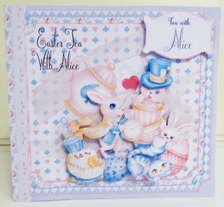 Easter Tea with Alice Storybook Pop Up Tunnel Card & Envelope Kit by Pam Stubley