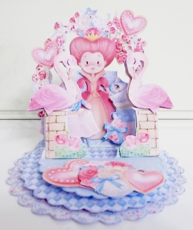 Easter Tea with Alice 4 Triple Easel Card Kit by Pam Stubley