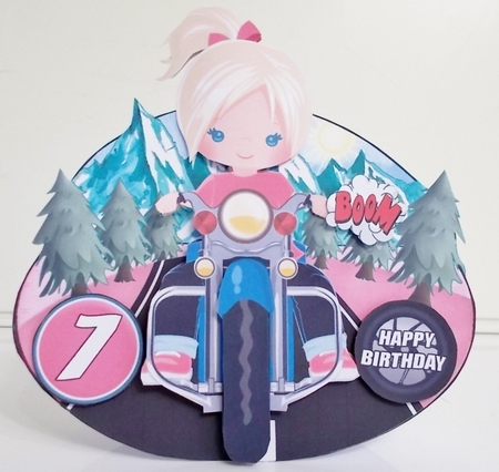 Biker Girls Rocker Card Minikit-3 by Pam Stubley