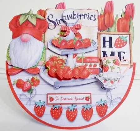 STRAWBERRIES & CREAM rocker card by Pam Stubley