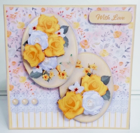Yellow Roses - Decoupage Card Mini Kit by Pam Stubley