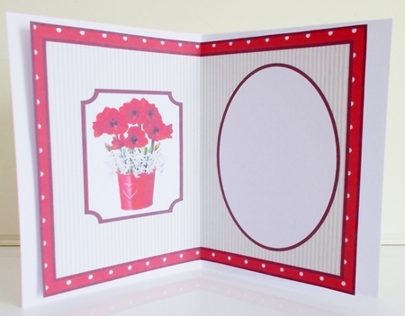 Pretty Red And White Flowers - Insert by Pam Stubley