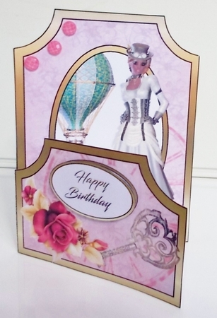Cutaway Steam punk lady by Pam Stubley