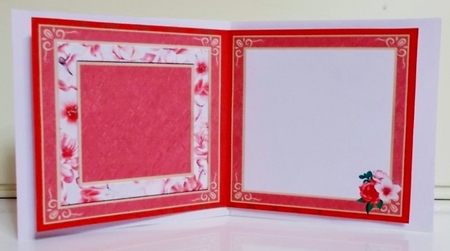 Red & White Floral 6x6 Insert by Pam Stubley