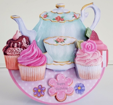 BIRTHDAY TEA rocker card by Pam Stubley