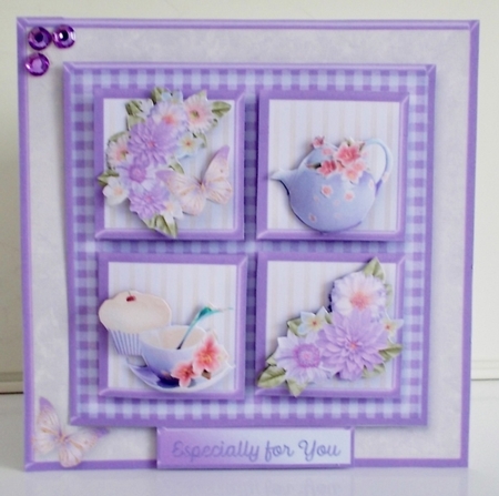 Teatime - Square Layers Card Mini Kit by Pam Stubley