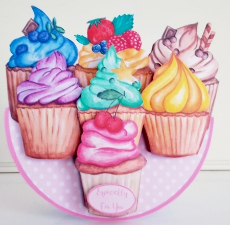 CUPCAKE HEAVEN rocker card by Pam Stubley