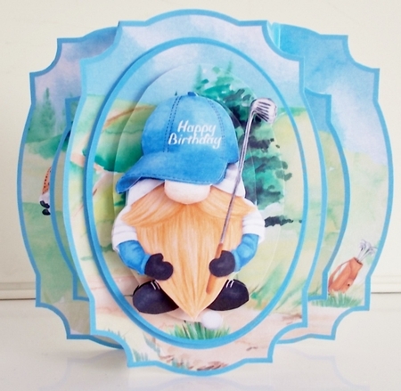Pop Out-Golfing Gnomes 1 by Pam Stubley