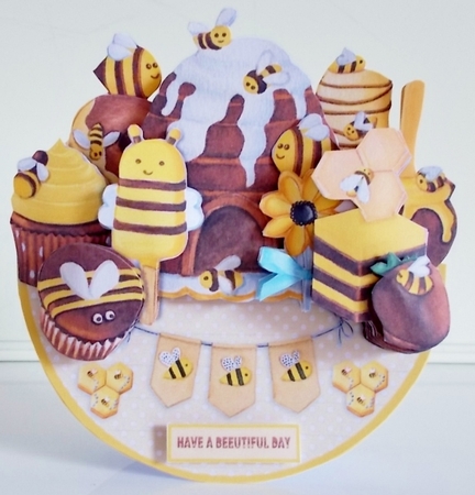 SUGAR FOR MY HONEY rocker card by Pam Stubley