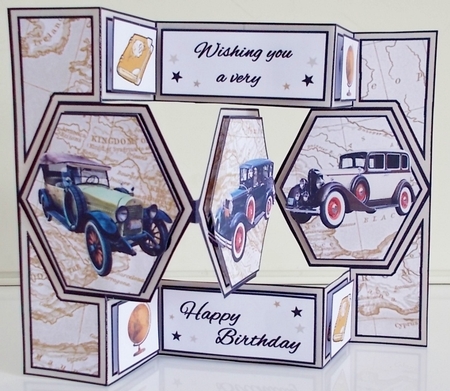 Tri fold Vintage cars by Pam Stubley