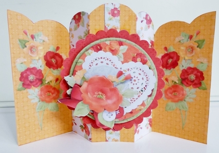 Poppies Scalloped Edge Gatefold Card and Envelope by Pam Stubley