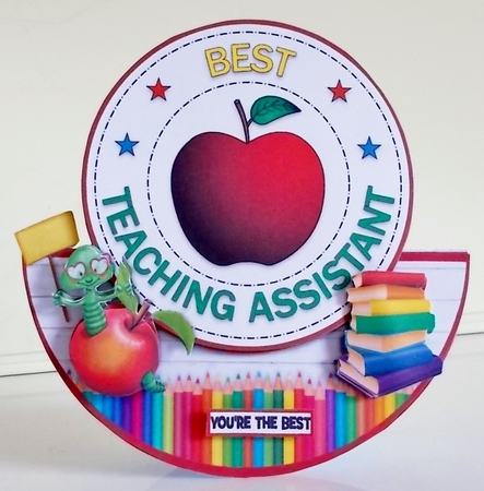 TEACHING ASSISTANT rocker card by Pam Stubley