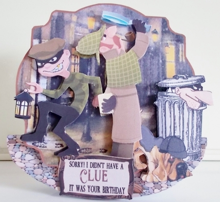 Give Us a Clue Sherlock! 4 Rocker Card Mini Kit by Pam Stubley
