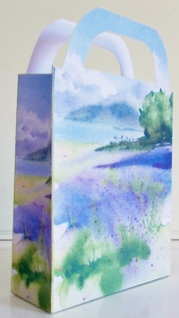 Lavender scene gift bag 1 by Pam Stubley