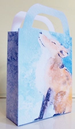 Winter fox gift bag by Pam Stubley