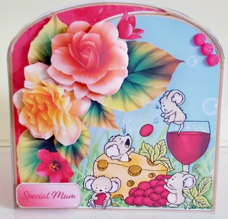 Cheese and Wine - Arched Card Mini Kit by Pam Stubley