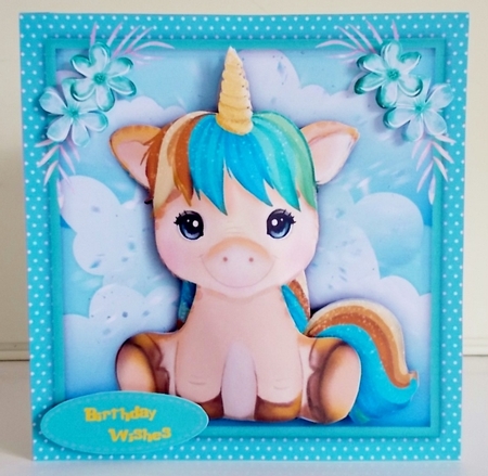 8x8 Mini Kit, Beautiful Fantasy Boy Unicorn  by Pam Stubley
