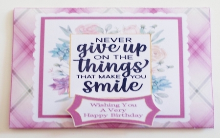 Never Give Up On The Things That Make You Smile!  - Money Wallet by Pam Stubley