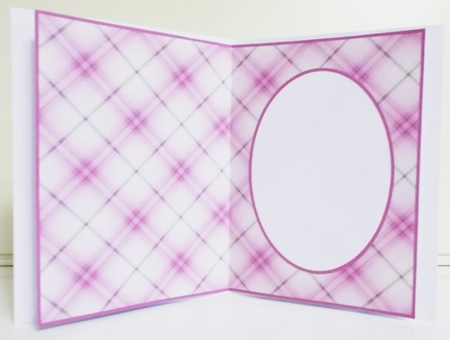 Mauve, Cream And Green Tartan - Insert by Pam Stubley
