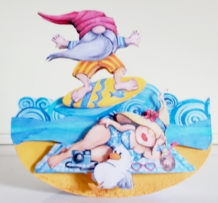 Hi De Hi Its a Gnomin Holiday 2 Rocker Card Mini Kit by Pam Stubley