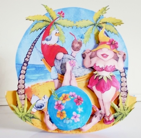 Hi De Hi Its a Gnomin Holiday 5 Rocker Card Mini Kit by Pam Stubley