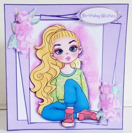 8x8 Mini Kit, Beautiful Sitting Girl  by Pam Stubley