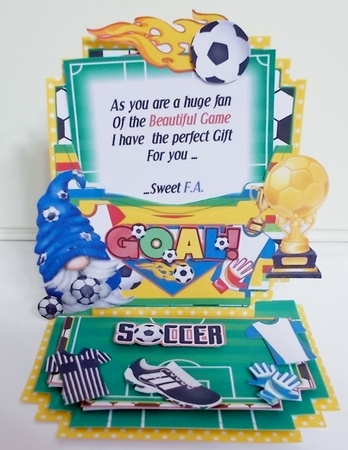 Gnome Goal! Pocket Easel Card by Pam Stubley