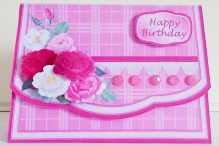 Pink Posy - Flapover Card Mini Kit by Pam Stubley