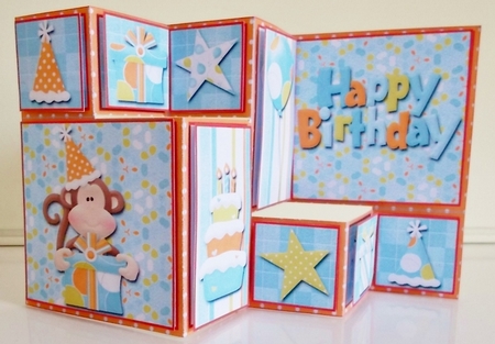 Double Zig Zag Pop Out Card by Pam Stubley