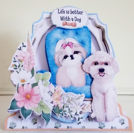 Its a Ruff Life 2  Shaped 6x6 Card & Envelope Kit by Pam Stubley