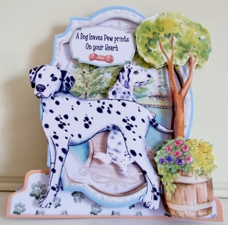 Its a Ruff Life 4  Shaped 6x6 Card & Envelope Kit by Pam Stubley