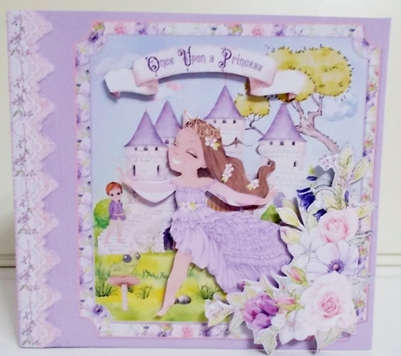 Once Upon a Princess 1  Storybook Pop Up Tunnel Card & Envelope Kit by Pam Stubley