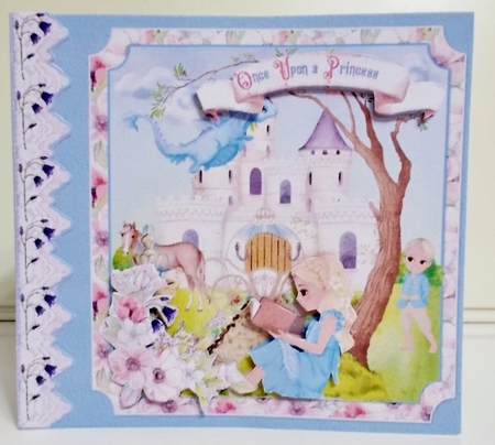 Once Upon a Princess 2  Storybook Pop Up Tunnel Card & Envelope Kit by Pam Stubley
