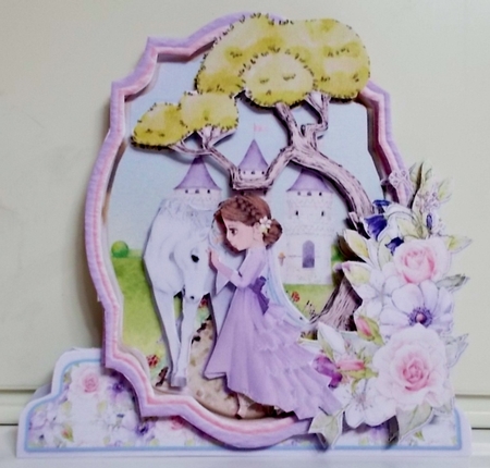 Once Upon a Princess 1 Shaped 6x6 Card & Envelope Kit by Pam Stubley