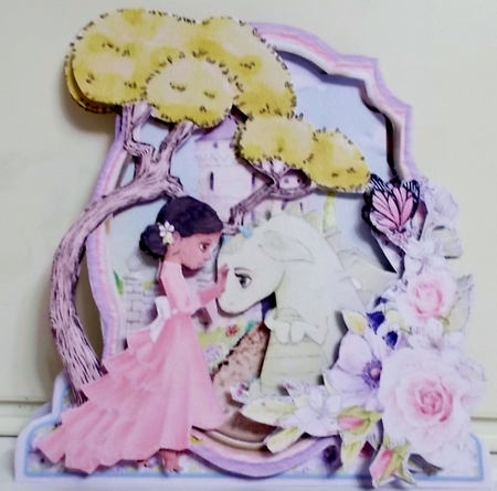 Once Upon a Princess 5 Shaped 6x6 Card & Envelope Kit by Pam Stubley