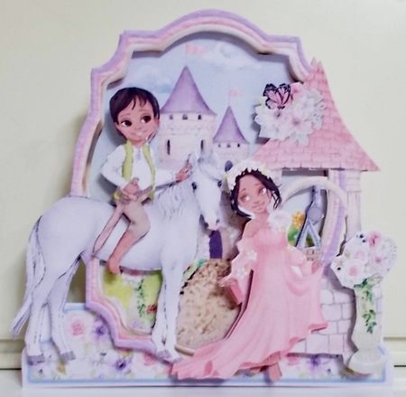 Once Upon a Princess 6 Shaped 6x6 Card & Envelope Kit by Pam Stubley