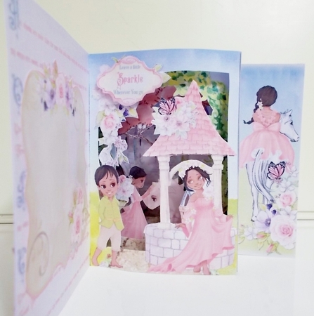 Once Upon a Princess 3  Storybook Pop Up Tunnel Card & Envelope Kit by Pam Stubley