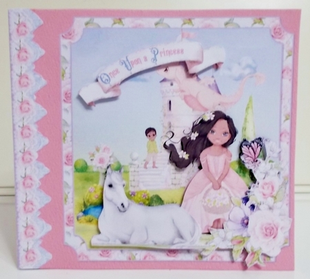 Once Upon a Princess 3  Storybook Pop Up Tunnel Card & Envelope Kit by Pam Stubley