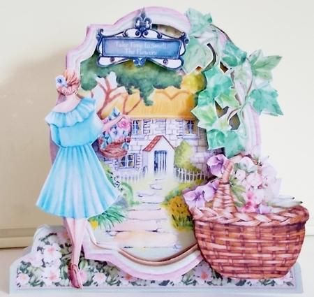 Step Into My Garden 2 Shaped 6x6 Card & Envelope Kit by Pam Stubley
