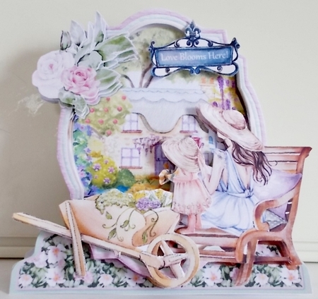 Step Into My Garden 4 Shaped 6x6 Card & Envelope Kit by Pam Stubley
