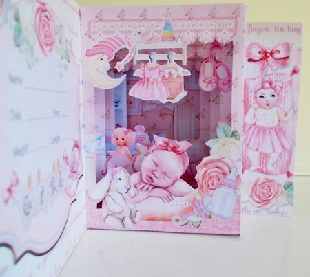 Cute as a Button 1  Storybook Pop Up Tunnel Card & Envelope Kit by Pam Stubley