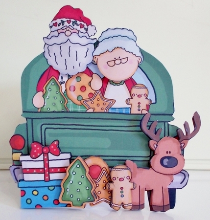 Christmas Santa Cookie Truck by Pam Stubley