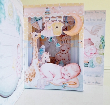 Cute as a Button 3  Storybook Pop Up Tunnel Card & Envelope Kit by Pam Stubley