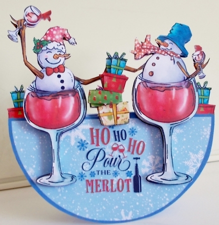 POUR THE MERLOT rocker card by Pam Stubley