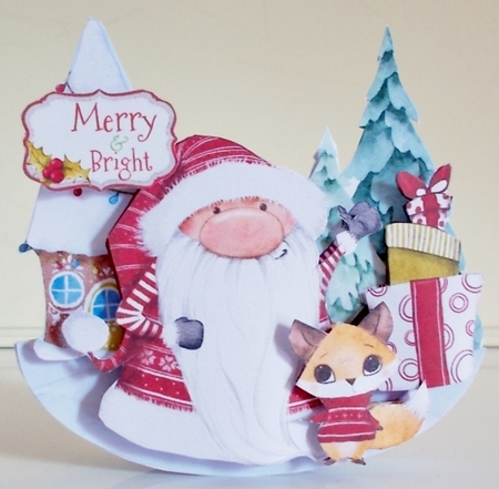 Holiday Gnomes 1 Rocker Card Mini Kit by Pam Stubley